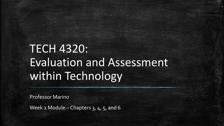 tech 4320 evaluation and assessment within n.w