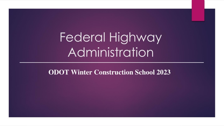 federal highway administration n.w