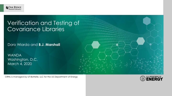 verification and testing of covariance libraries n.w