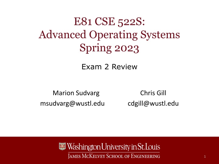 e81 cse 522s advanced operating systems spring n.w