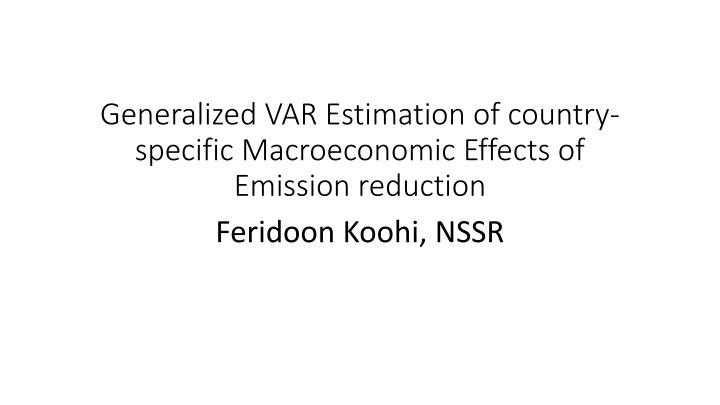 generalized var estimation of country specific n.w