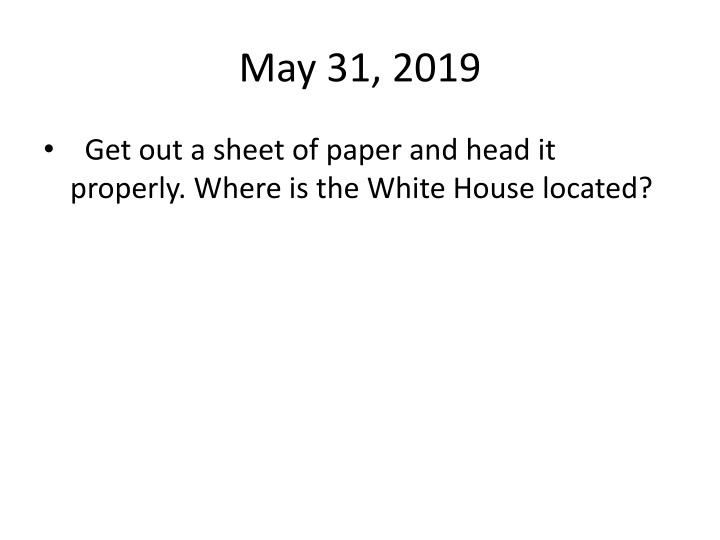 may 31 2019 n.w