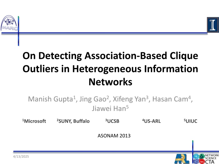 on detecting association based clique outliers n.w