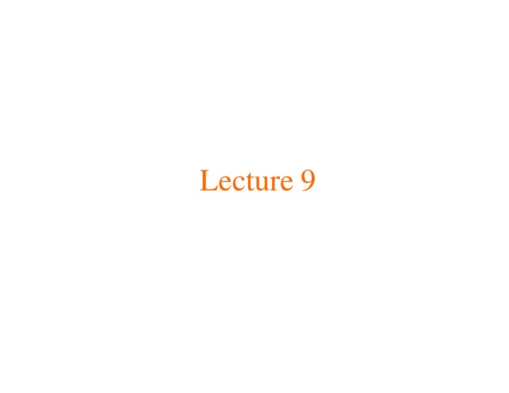 lecture 9 n.w