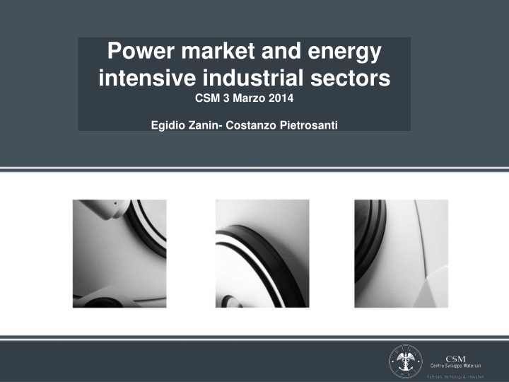 power market and energy intensive industrial n.w
