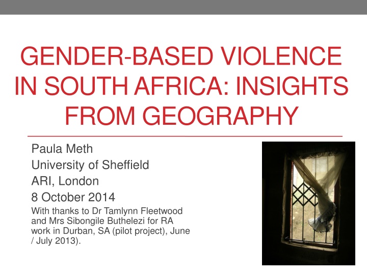 gender based violence in south africa insights n.w