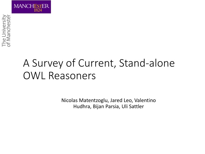 a survey of current stand alone owl reasoners n.w