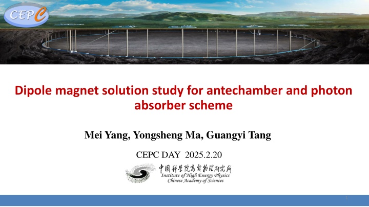 dipole magnet solution study for antechamber n.w