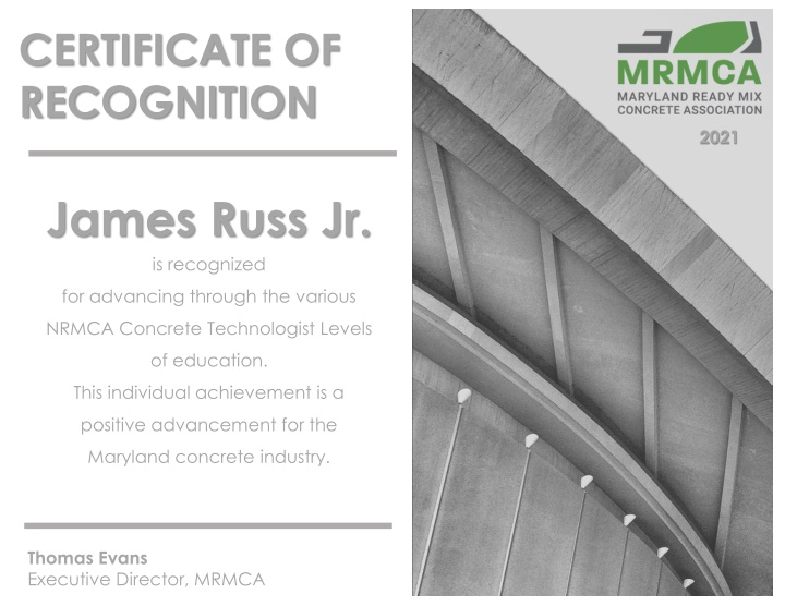 certificate of recognition n.w