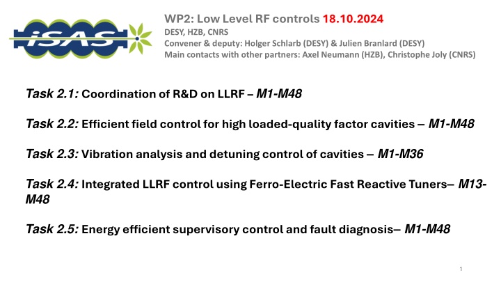 wp2 low level rf controls 18 10 2024 desy n.w