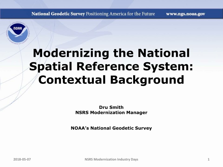 modernizing the national spatial reference system n.w