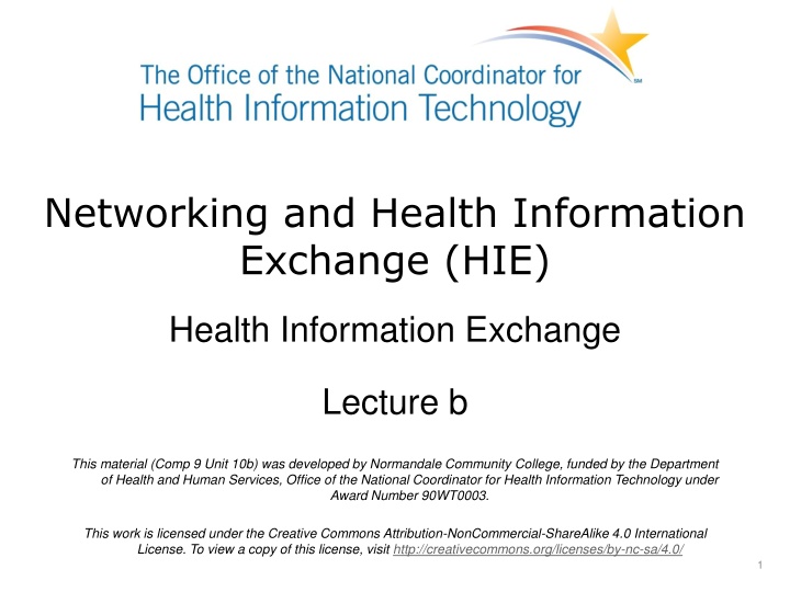 Health Information Exchange (HIE) Overview
