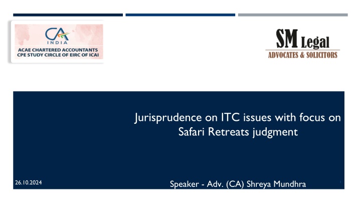 jurisprudence on itc issues with focus on safari n.w
