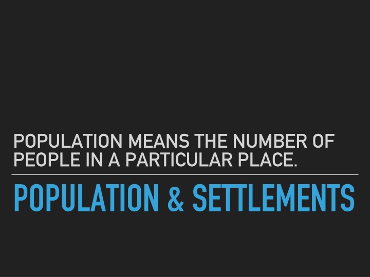population means the number of people n.w