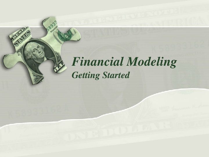 financial modeling getting started n.w
