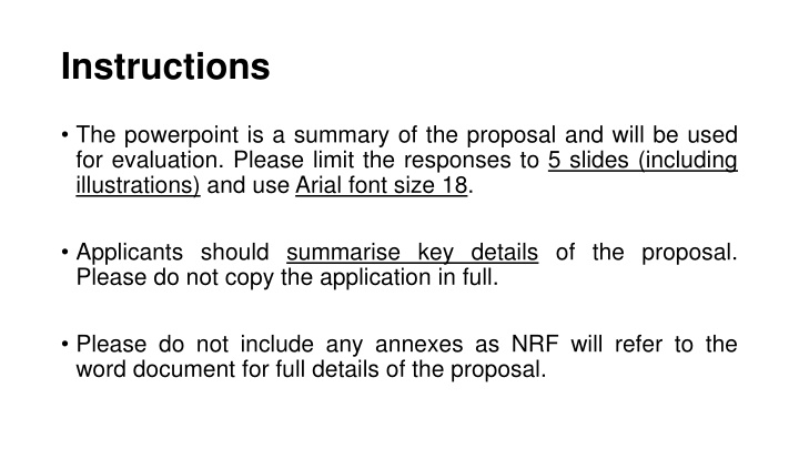 instructions n.w