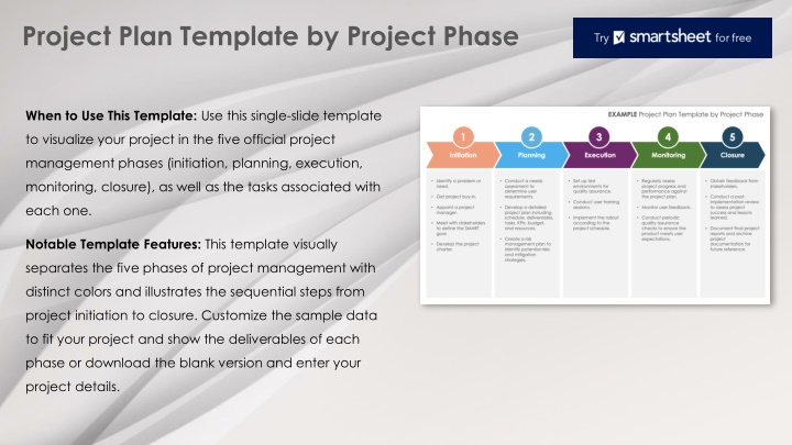 project plan template by project phase n.w