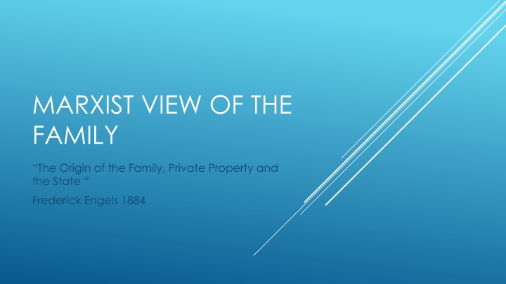 marxist view of the family n.w