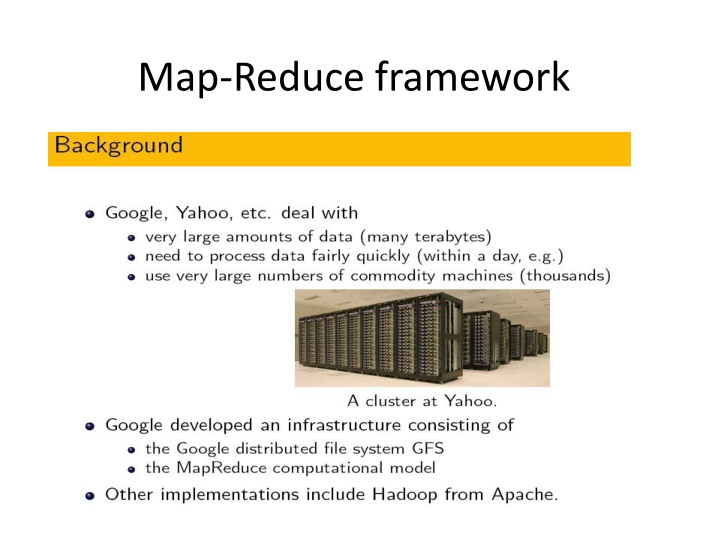 map reduce framework n.w