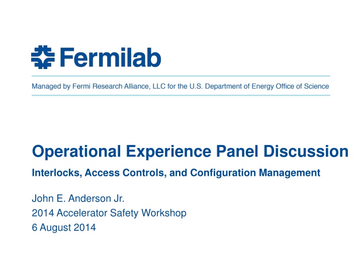 operational experience panel discussion n.w