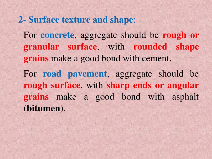 2 surface texture and shape for concrete n.w