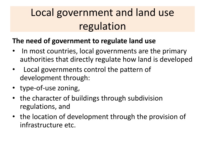 local government and land use regulation n.w