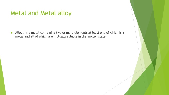 metal and metal alloy n.w