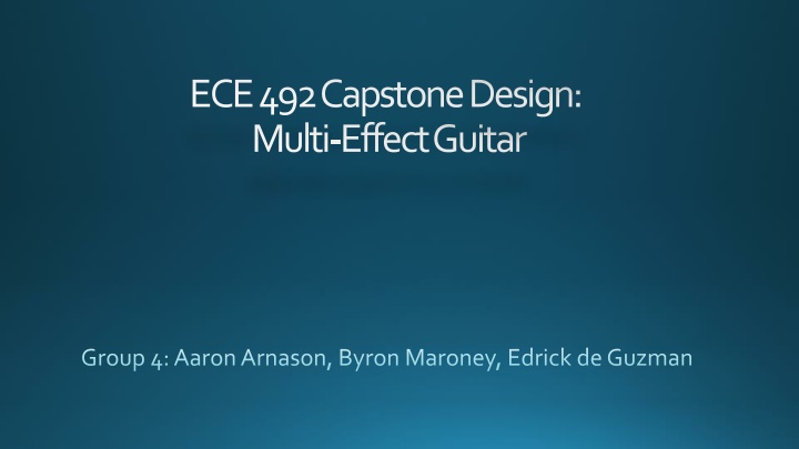 ece 492 capstone design multi effect guitar n.w