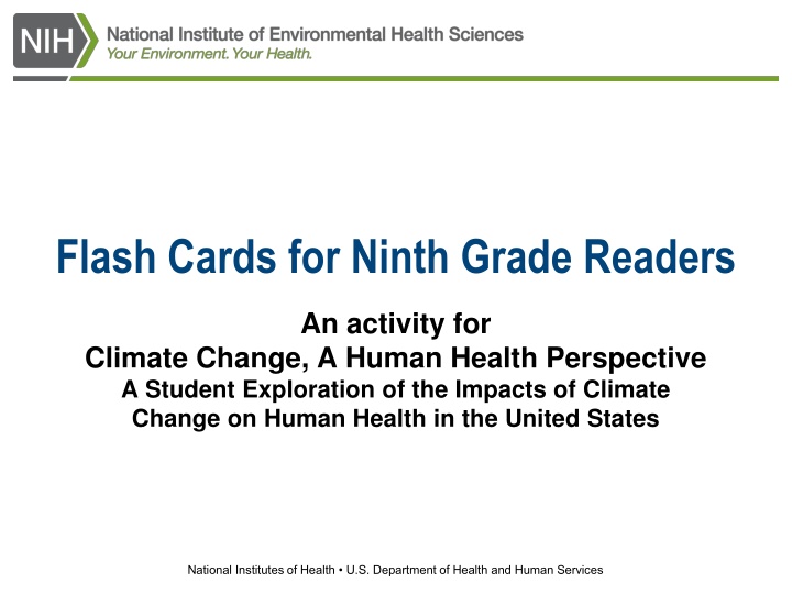 Flash Cards for Ninth Grade Readers