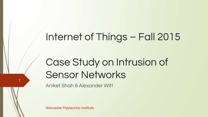 internet of things fall 2015 n.w