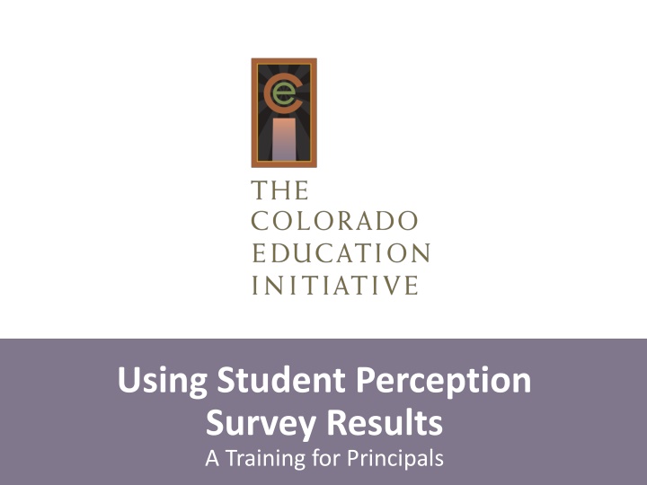 using student perception survey results n.w