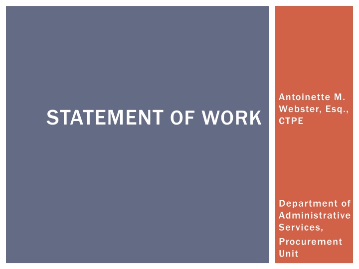 antoinette m webster esq ctpe n.w