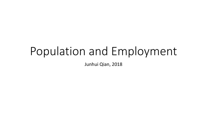 population and employment n.w