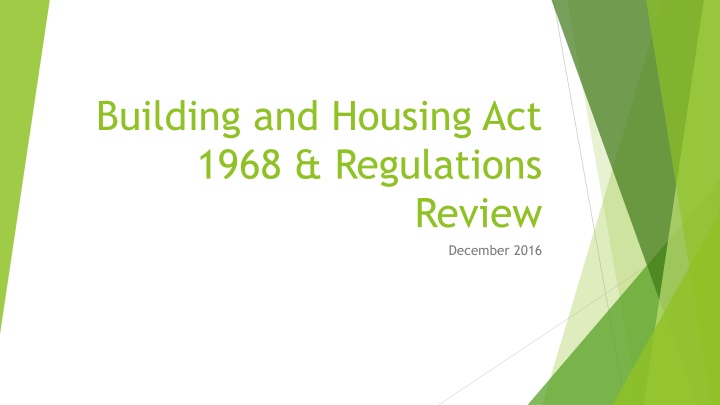 building and housing act 1968 regulations n.w