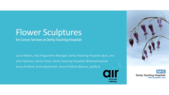 flower sculptures for cancer services at derby n.w