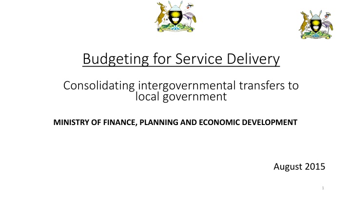 budgeting for service delivery n.w