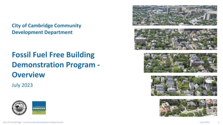 City of Cambridge Fossil Fuel Free Building Program Overview