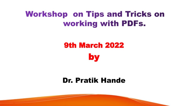 workshop on tips and tricks on workshop on tips n.w