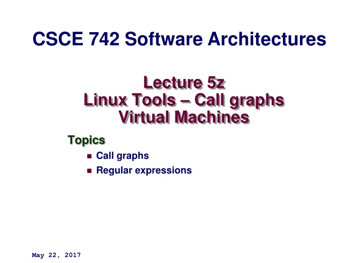 csce 742 software architectures n.w