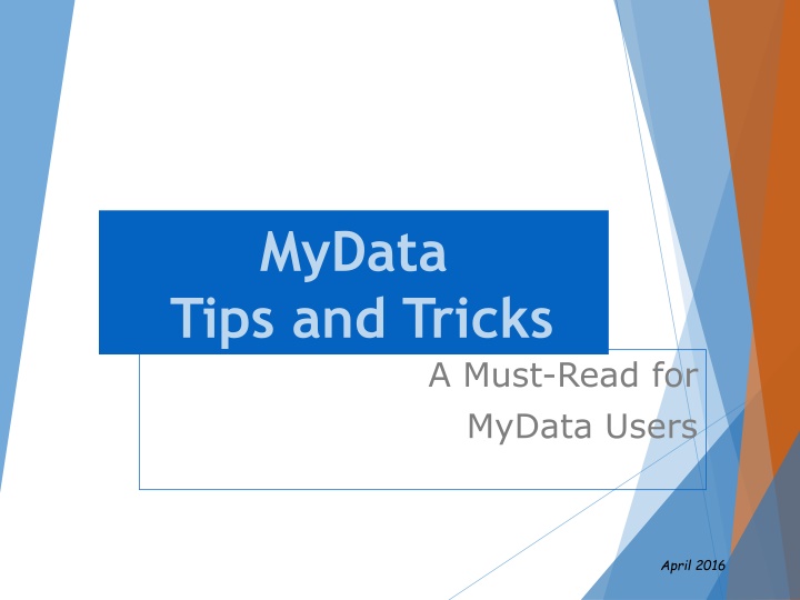 Essential MyData Tips and System Requirements