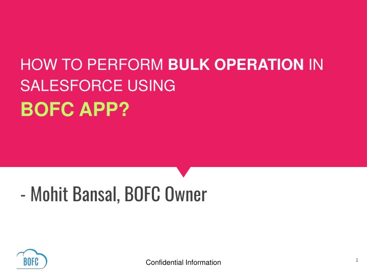 how to perform bulk operation in salesforce using n.w