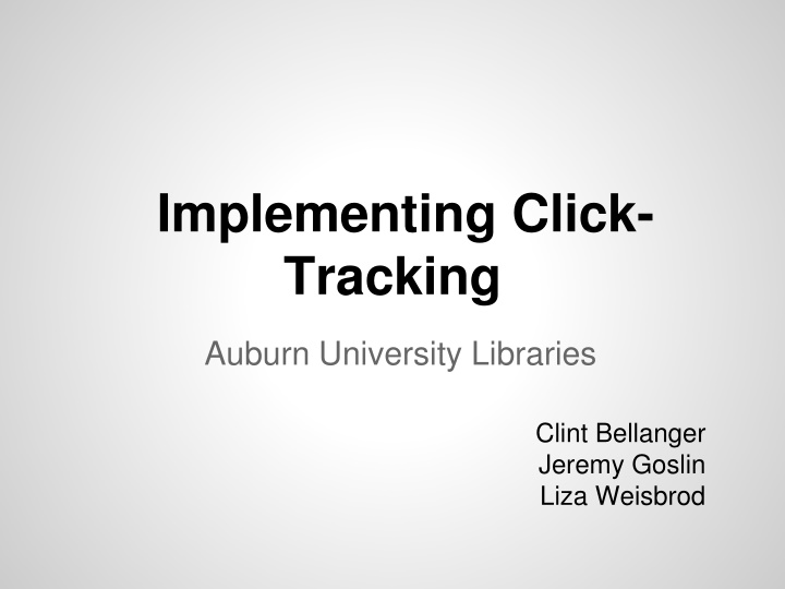 implementing click tracking n.w