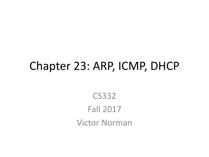 chapter 23 arp icmp dhcp n.w