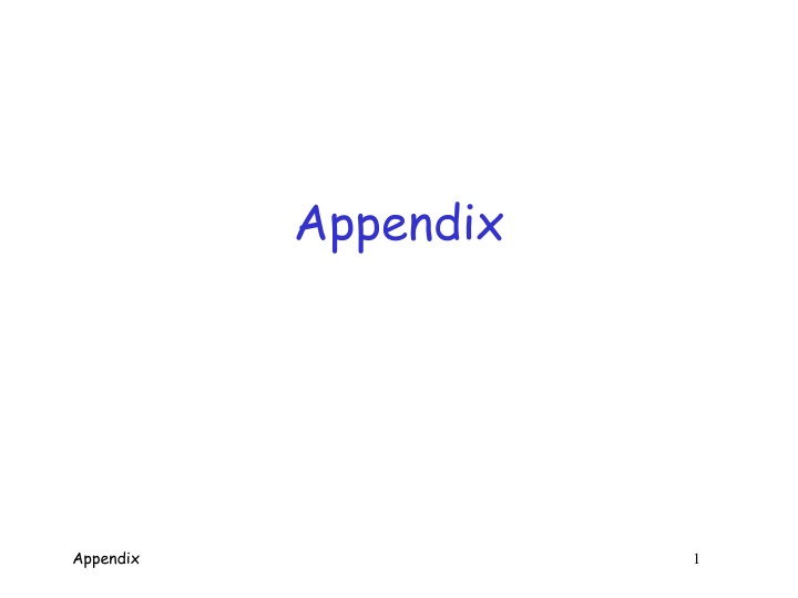 appendix n.w