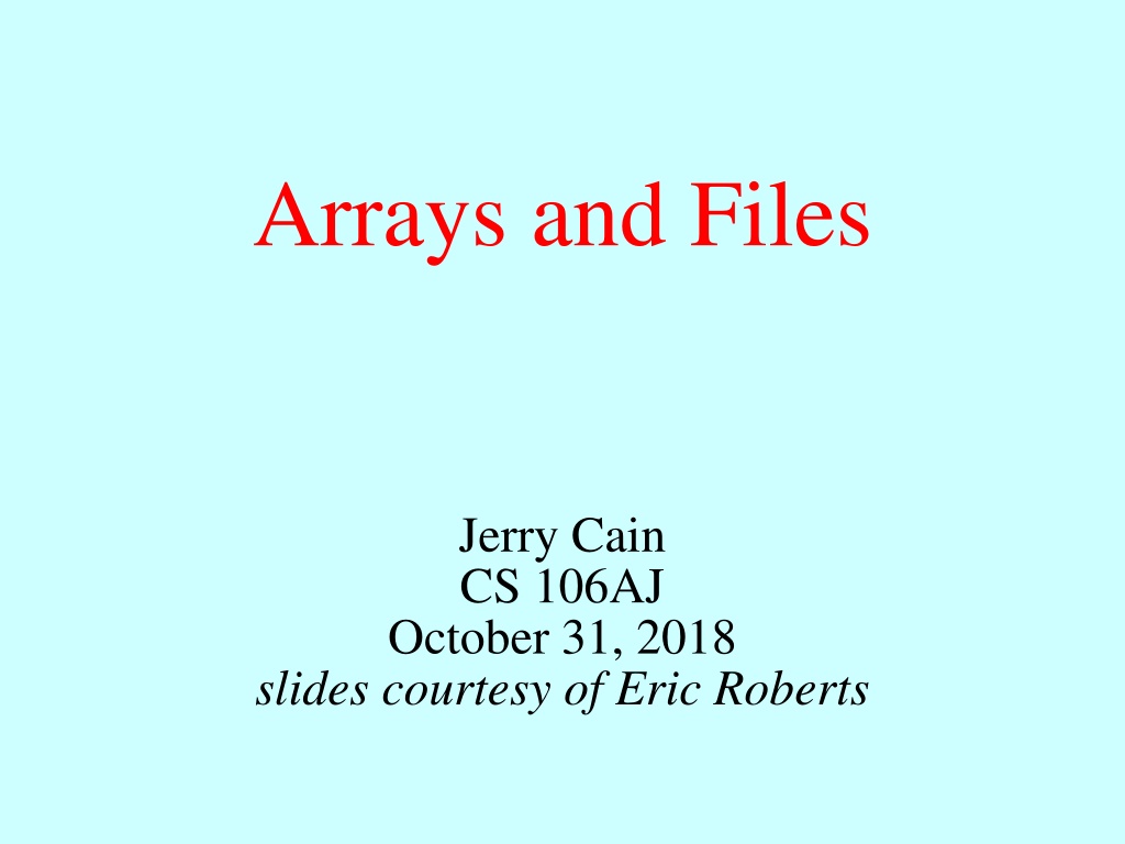 arrays and files n.w