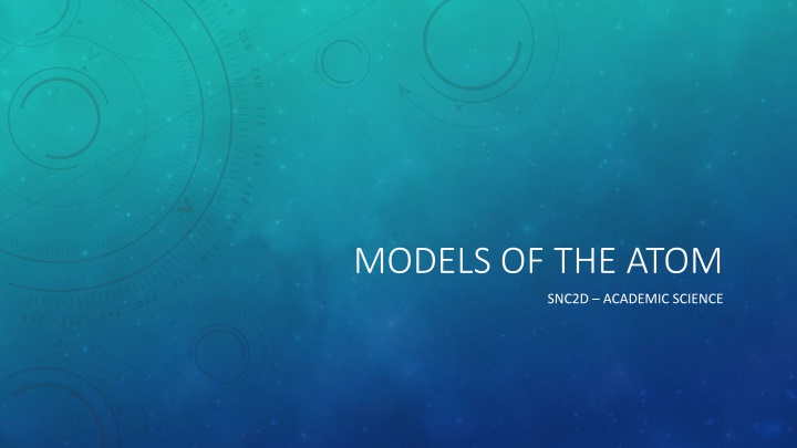 models of the atom n.w