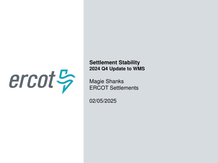 settlement stability 2024 q4 update to wms n.w