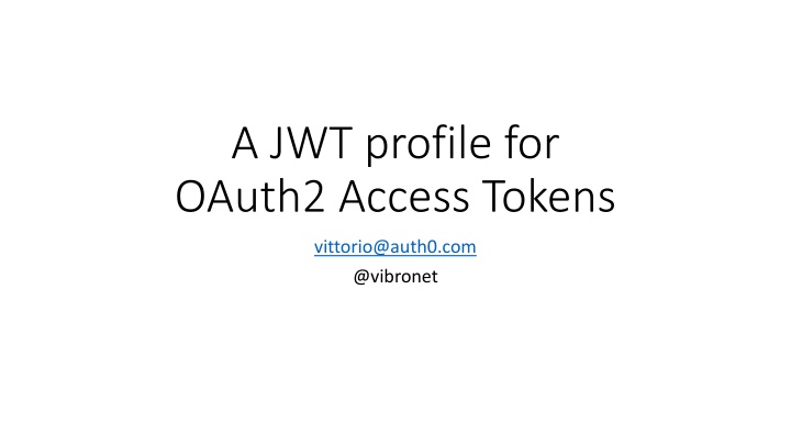 a jwt profile for oauth2 access tokens n.w