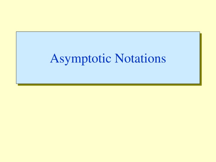asymptotic notations n.w