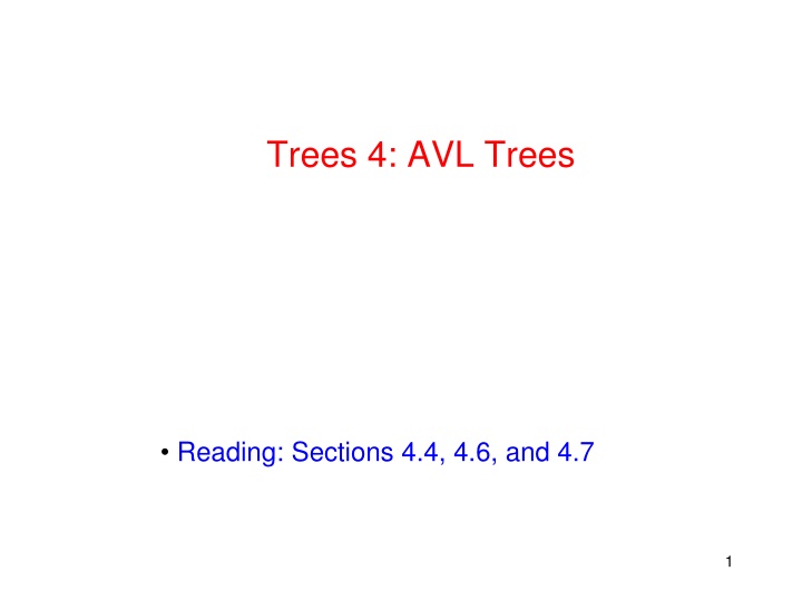 trees 4 avl trees n.w